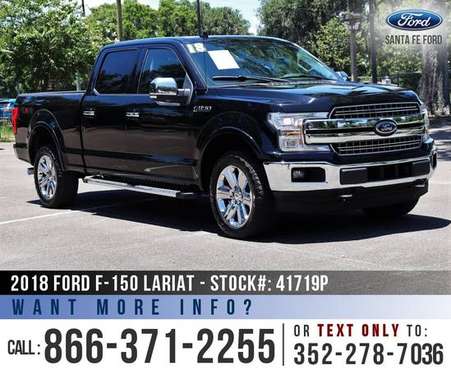 2018 FORD F150 LARIAT Leather Seats - Camera - Remote Start for sale in Alachua, GA