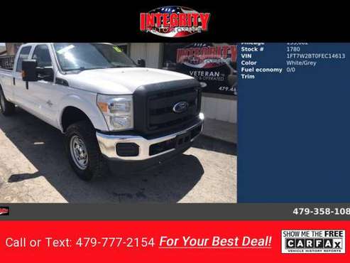 2015 Ford F250 SD XL Crew Cab Long Bed pickup White for sale in Bethel Heights, AR