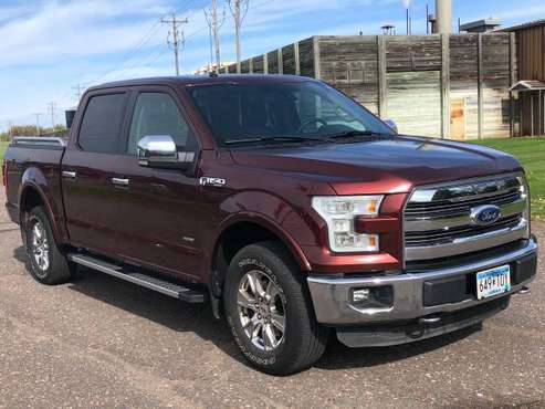 2015 FORD F150 LARIAT, CREW, 4X4, LEATHER, LOADED, 49,XXX MILES!! for sale in Cambridge, MN