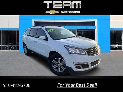 2016 Chevy Chevrolet Traverse LT suv White for sale in Swansboro, NC