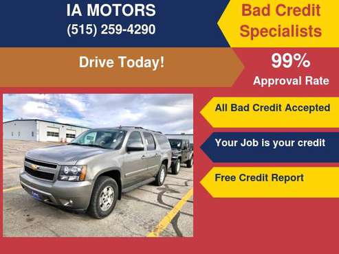 2007 CHEVROLET SUBURBAN LT *FR $499 DOWN GUARANTEED FINANCE 4WD... for sale in Des Moines, IA
