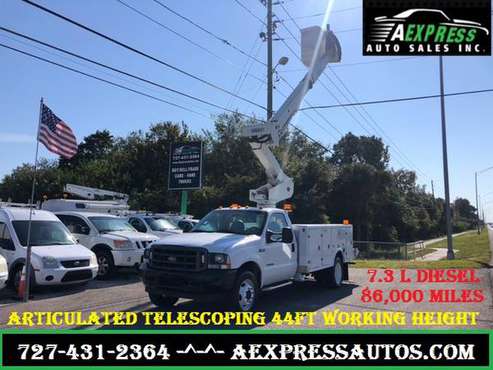 2002 FORD F550 7.3L DIESEL 44FT ARTICULATED TELESCOPING BUCKET TRUCK... for sale in TARPON SPRINGS, FL 34689, FL