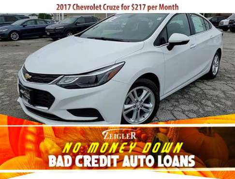 $217/mo 2017 Chevrolet Cruze Bad Credit & No Money Down OK - cars &... for sale in Palatine, IL