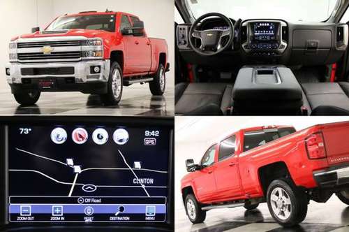 *HEATED LEATHER & GPS* 2018 Red Chevy *SILVERADO 2500 CREW 4WD* for sale in Clinton, MO