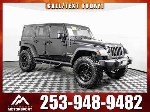 Lifted 2017 *Jeep Wrangler* Unlimited Sport 4x4 - cars & trucks - by... for sale in PUYALLUP, WA