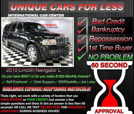 2010 Lincoln Navigator * Bad Credit * W/ $1500 Month Inc OR $500... for sale in Lombard, IL