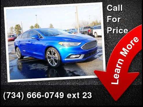2017 Ford Fusion Titanium - - by dealer - vehicle for sale in FLAT ROCK, MI