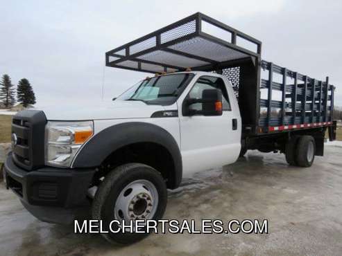 2013 FORD F550 REG CAB XL DRW V-10GAS RWD FLAT BED PALIFINGER LIFT... for sale in Neenah, WI