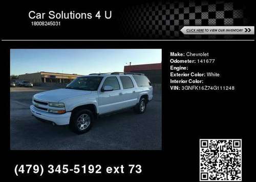 2004 Chevrolet Suburban 1500 SUV 4WD Z71 Bad Credit, No Credit? NO... for sale in ROGERS, AR