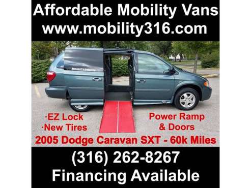 2005 Dodge Caravan SXT 60k k Wheelchair Mobility Handicap FINANCING... for sale in Wichita, KS