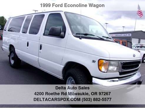 1999 Ford Econoline 15 Passenger Extended Van E-350 116Kmiles PWR for sale in Milwaukie, OR
