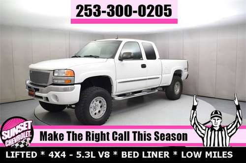 LIFTED TRUCK 2004 GMC Sierra 1500 SLE 5.3L V8 4WD 4X4 Cab F150 for sale in Sumner, WA