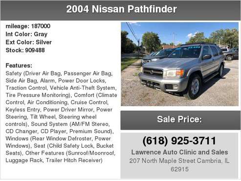 2004 Nissan Pathfinder SE 4WD for sale in Cambria, IL