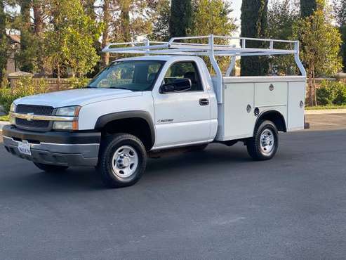 1owner 2004Chevy Silverado 2500hd 6 0 Gas Utility bed - cars & for sale in Corona, CA
