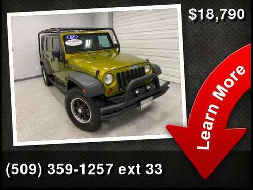 2008 Jeep Wrangler Unlimited Unlimited X - cars & trucks - by dealer... for sale in East Wenatchee, WA