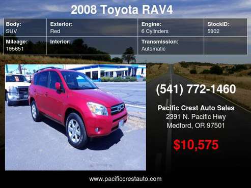 2008 Toyota RAV4 Limited 4WD - - by dealer - vehicle for sale in Medford, OR