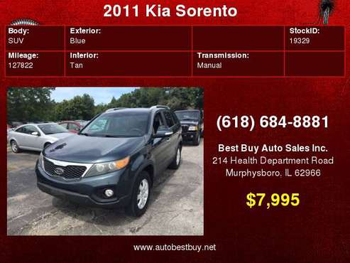 2011 Kia Sorento Base 4dr SUV Call for Steve or Dean for sale in Murphysboro, IL