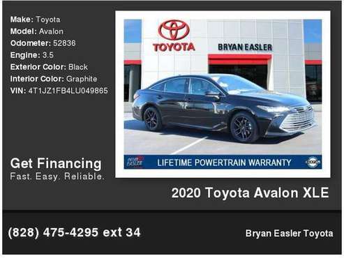 2020 Toyota Avalon XLE - - by dealer - vehicle for sale in Hendersonville, NC