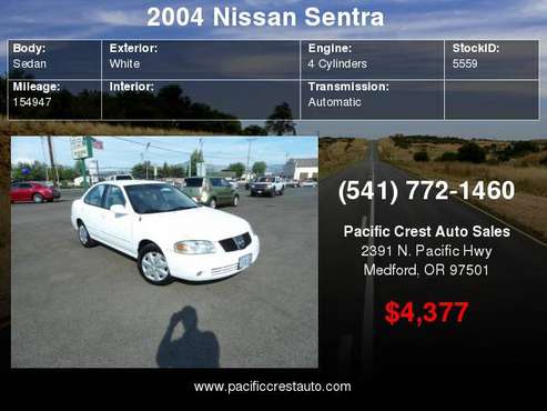 2004 Nissan Sentra 1.8 S Auto for sale in Medford, OR