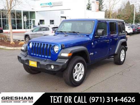 2019 Jeep Wrangler 4x4 4WD Unlimited Sport SUV - - by for sale in Gresham, OR