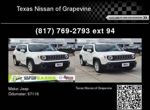 2018 Jeep Renegade Latitude - - by dealer - vehicle for sale in GRAPEVINE, TX