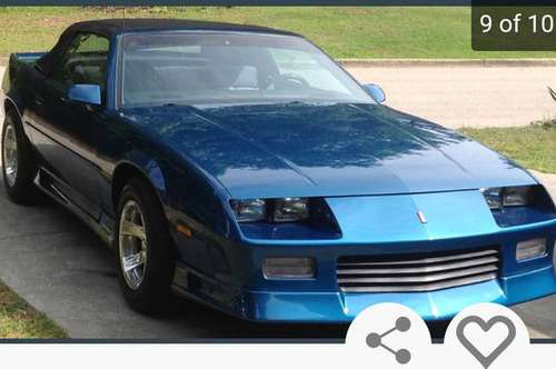 91 Camaro RS convertible classic '85k miles - cars & trucks - by... for sale in North Augusta, GA