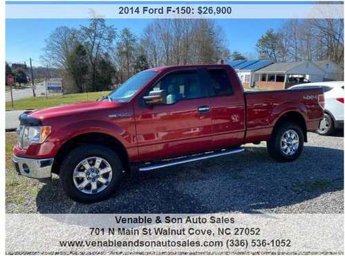 2014 Ford F-150 XLT 4x4 4dr SuperCab Styleside 6 5 ft SB - cars & for sale in Walnut Cove, NC
