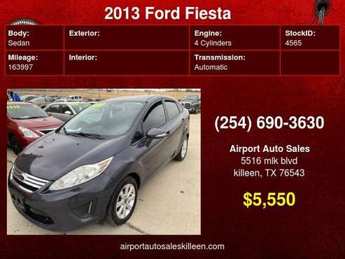 2013 Ford Fiesta 4dr Sdn SE - - by dealer - vehicle for sale in Killeen, TX