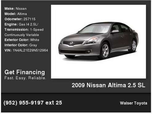 2009 Nissan Altima 2 5 SL - - by dealer - vehicle for sale in Bloomington, MN