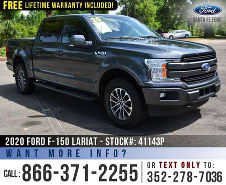 2020 FORD F150 LARIAT Touchscreen, Leather Seats, Ecoboost for sale in Alachua, FL