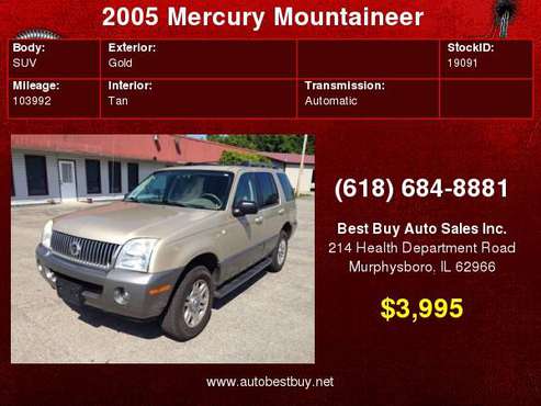 2005 Mercury Mountaineer Convenience AWD 4dr SUV Call for Steve or... for sale in Murphysboro, IL