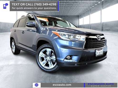 2014 Toyota Highlander AWD All Wheel Drive Limited SUV - cars & for sale in Escondido, CA