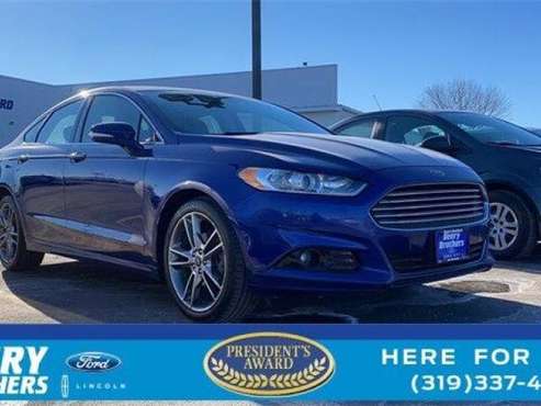 2013 Ford Fusion Titanium hatchback Blue - - by dealer for sale in Iowa City, IA