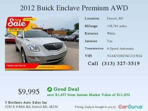 2012 Buick Enclave Premium AWD 4dr Crossover FREE CARFAX, 2YR... for sale in Detroit, MI