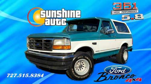 ~🌞~ SUNSHINE AUTO ~🌞~ '95 FORD BRONCO XLT 4x4 for sale in Pinellas Park, FL