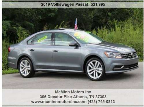 2019 V W Passat 2 0T Wolfsburg - One Owner! Leather! Sunroof! 36 for sale in Athens, TN