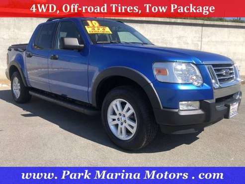 2010 Ford Explorer Sport Trac 4x4 4WD Truck XLT Crew Cab for sale in Redding, CA