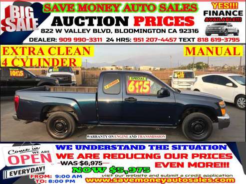2007 GMC CANYON> 4 CYLDS> MANUAL>CALL 24HR - cars & trucks - by... for sale in BLOOMINGTON, CA