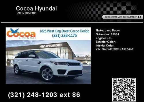 2019 Land Rover Range Rover Sport HSE - - by dealer for sale in Cocoa, FL
