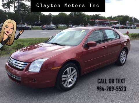 2007 FORD FUSION SE CLAYTON MOTORS INC buy here pay here for sale in Clayton, NC