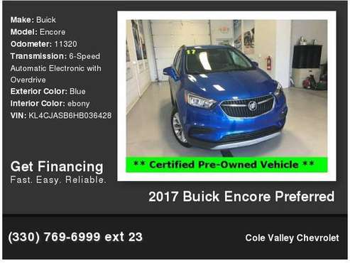2017 Buick Encore Preferred - - by dealer - vehicle for sale in Newton Falls, OH