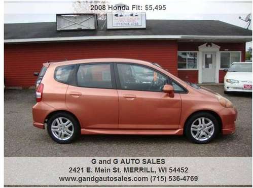 2008 Honda Fit Sport 4dr Hatchback 5A 163088 Miles for sale in Merrill, WI