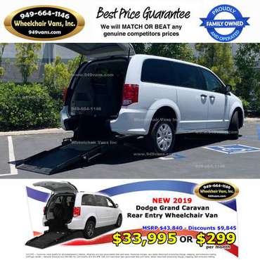 NEW 2019 Dodge Grand Caravan Rear Loading Wheelchair Van for sale in Laguna Hills, CA
