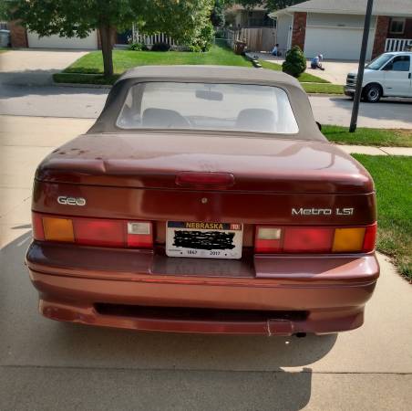1991 Geo Metro Lsi Convertible - cars & trucks - by owner - vehicle... for sale in Lincoln, NE – photo 4