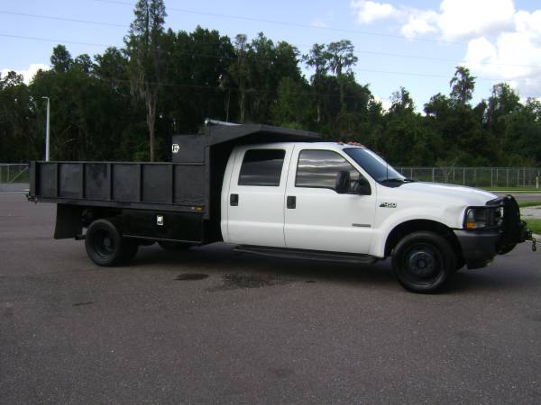 2003 FORD F 450 CREW CAB 4X4 V8 DIES 12 DUMP BED 1 OWNER, 129,441 MILE for sale in Odessa, FL – photo 3