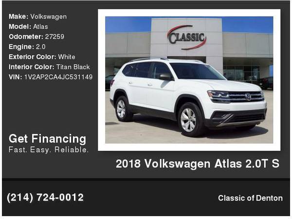 2018 Volkswagen Atlas 2.0T S for sale in Denton, TX