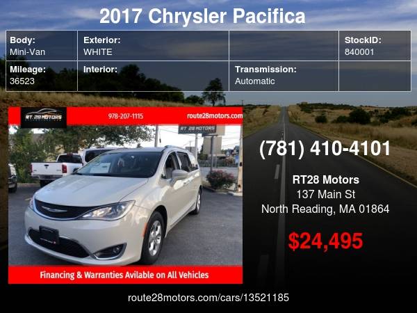 2017 CHRYSLER PACIFICA TOURING-L PLUS Financing Available For All! -... for sale in North reading , MA – photo 24