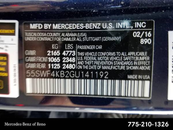 2016 Mercedes-Benz C-Class C 300 AWD All Wheel Drive SKU:GU141192 for sale in Reno, NV – photo 23