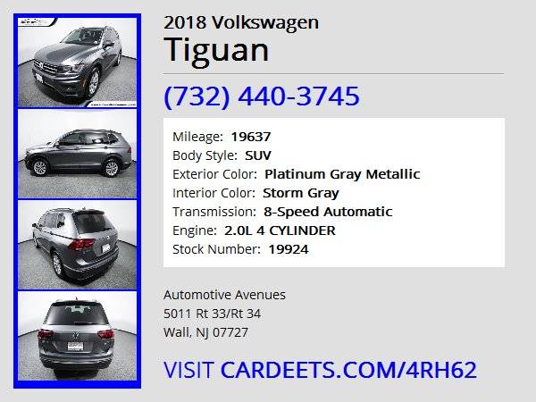 2018 Volkswagen Tiguan, Platinum Gray Metallic for sale in Wall, NJ – photo 22
