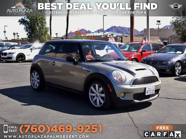 🚗 2008 Mini *Cooper* *Hardtop* S $192 /mo 5 Speed, Low Miles for sale in Palm Desert , CA – photo 3